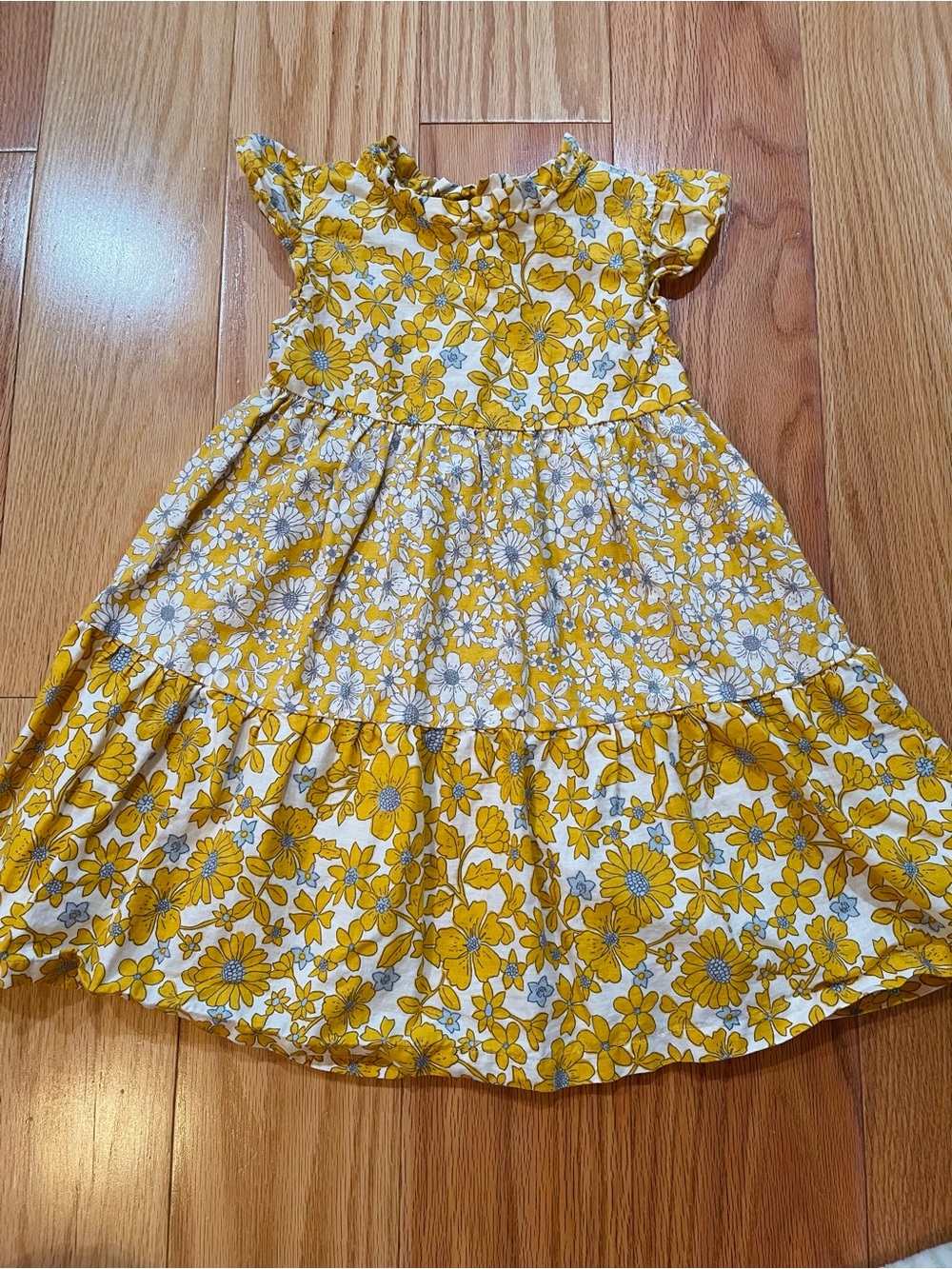 Carter's Yellow Floral Tiered Casual Dress